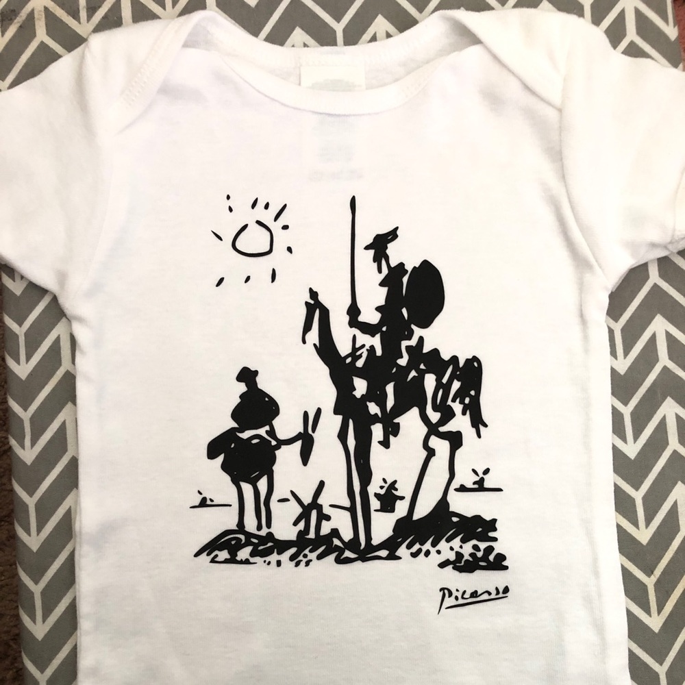 Picasso Don Quixote Baby onesie NEW